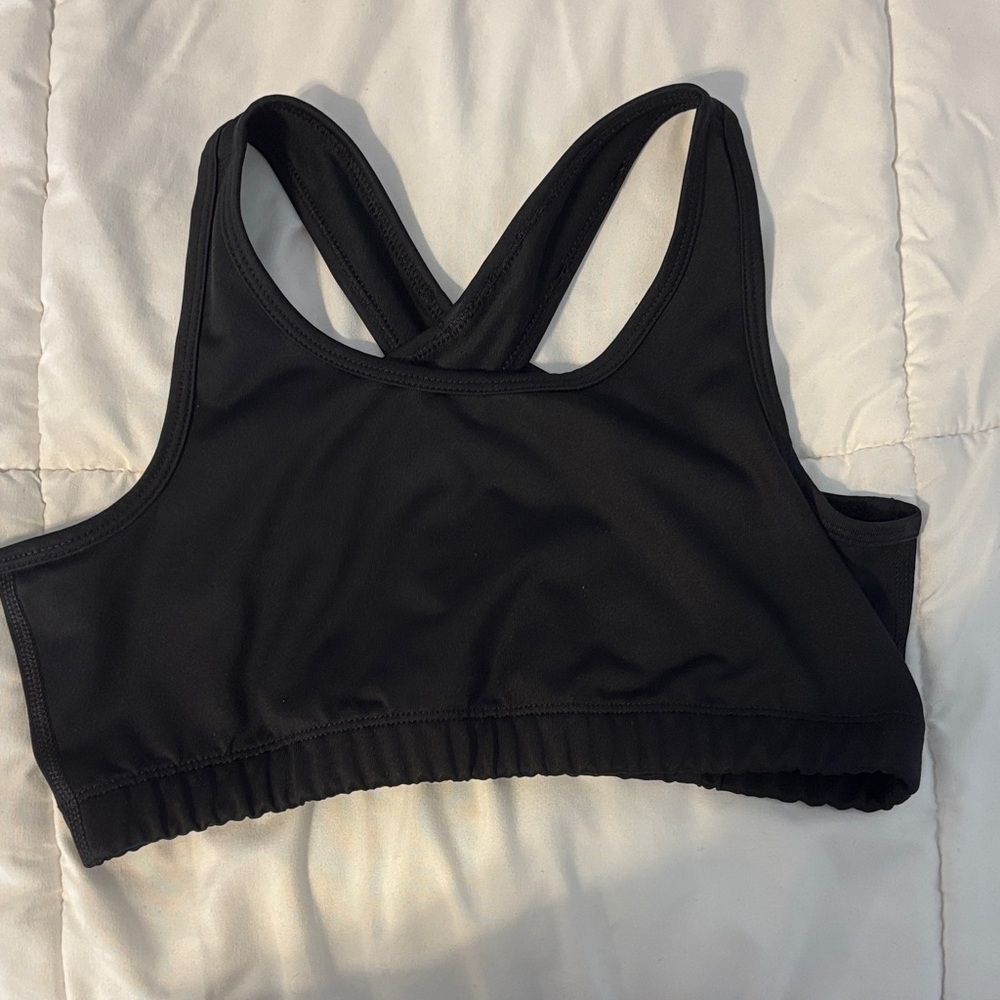 Kids’s Black Sports Bra